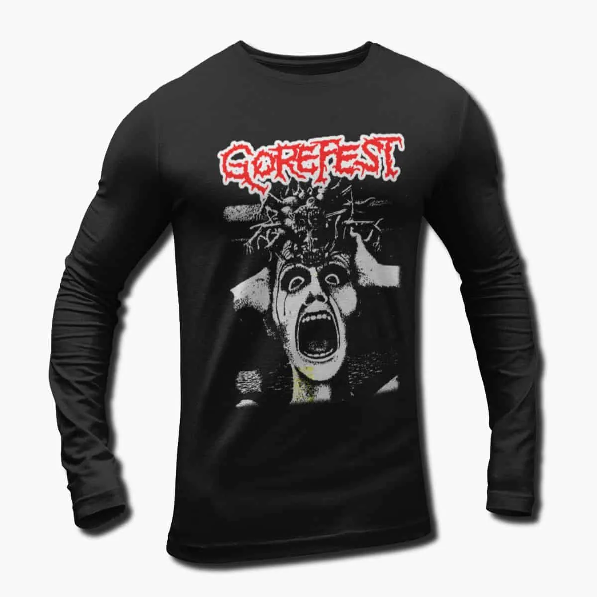 Gorefest Band Long Sleeve T-Shirt, Gorefest Artwork Longsleeve T-Shirt, Death Metal Merch