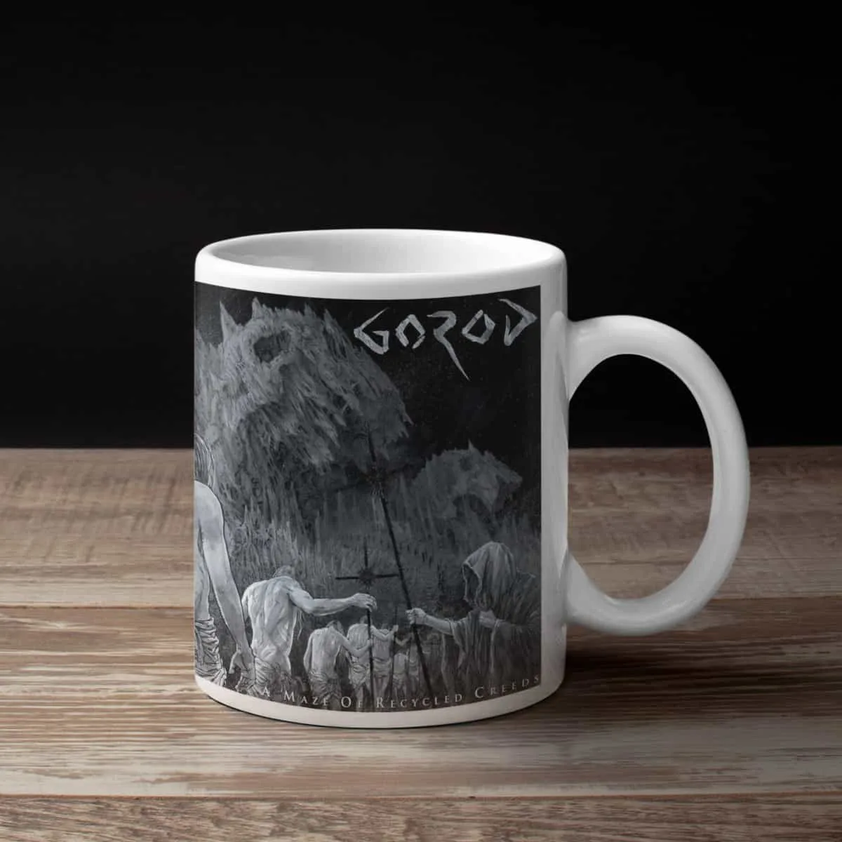Gorod Coffee Mug, Gorod A Maze of Recycled Creeds Coffee Mug