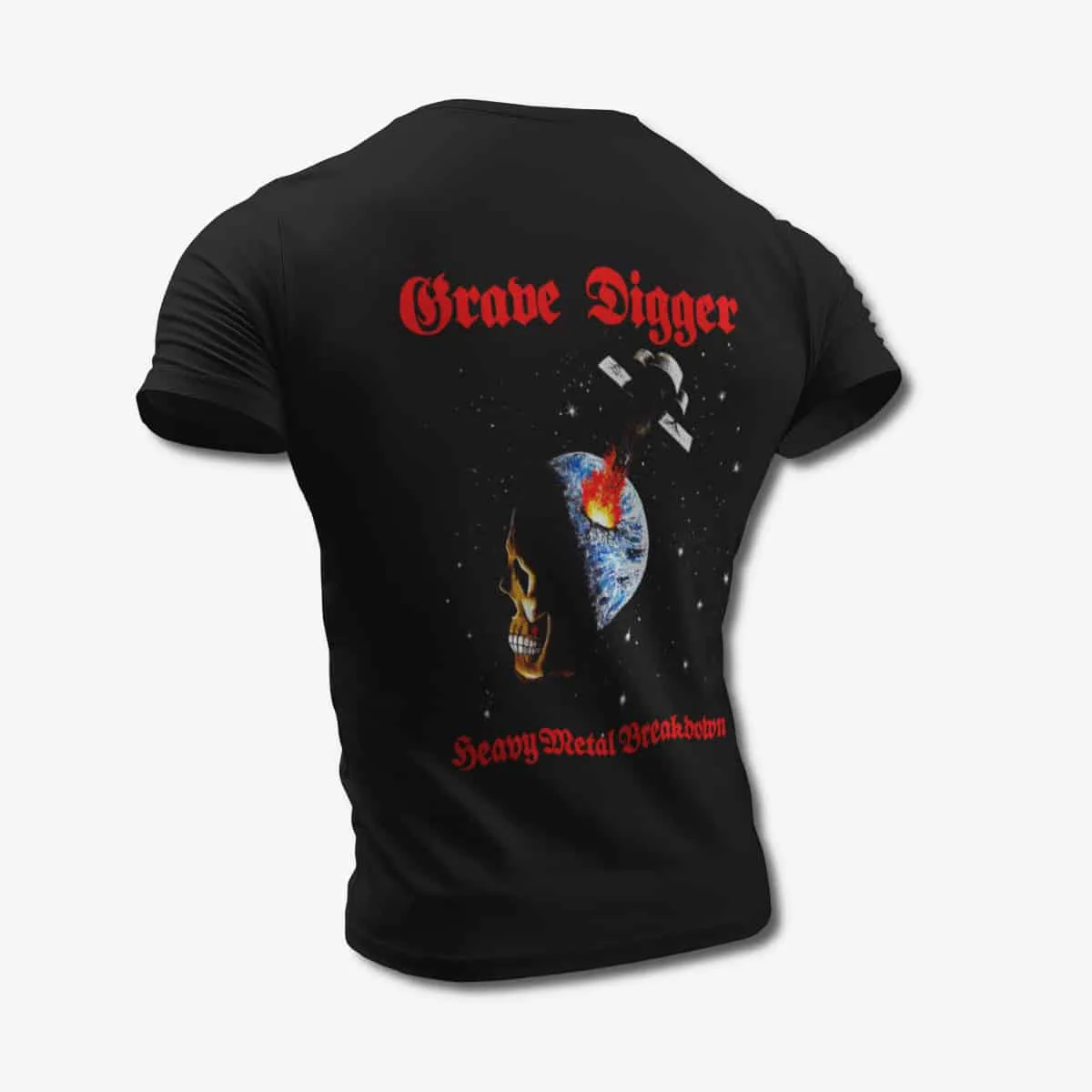 Grave Digger T-Shirt, Grave Digger Heavy Metal Breakdown Black T-Shirt, Heavy Metal, Power Metal Merchandise