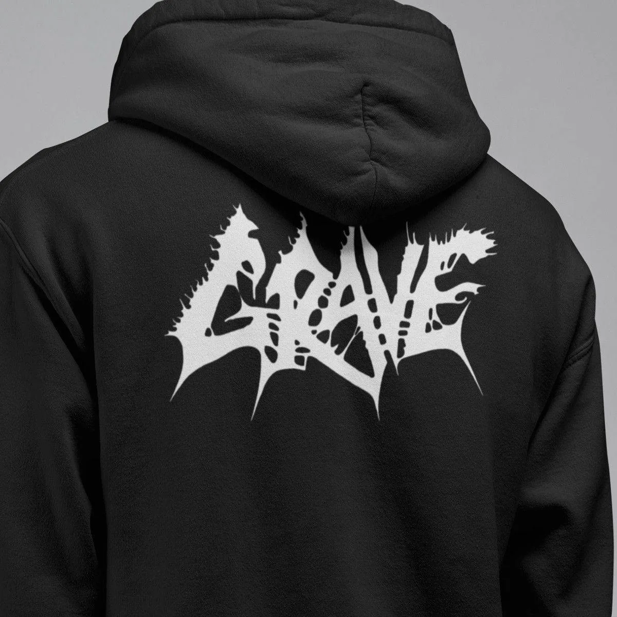 Grave Hoodie, Grave Logo Hooded Sweatshirt, Death Metal Merch