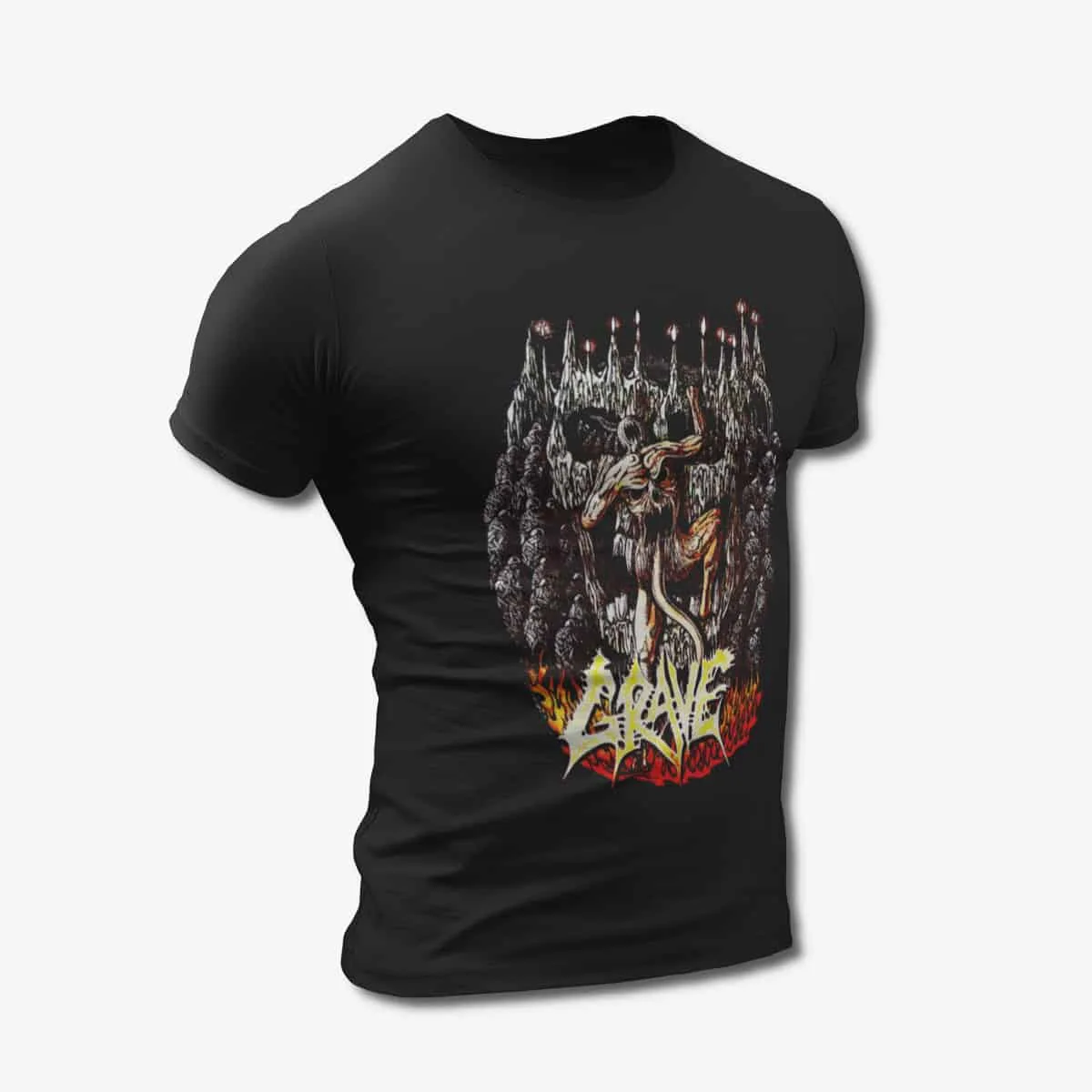 Grave T-Shirt, Grave Morbid Ascent Black T-Shirt, Death Metal Merchandise