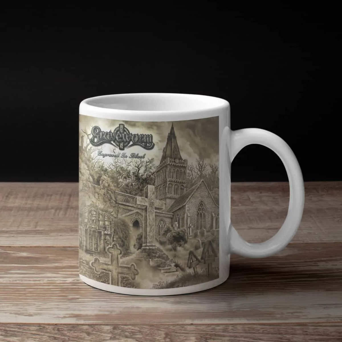 Graveworm Coffee Mug, Graveworm Engraved In Black Coffee Mug