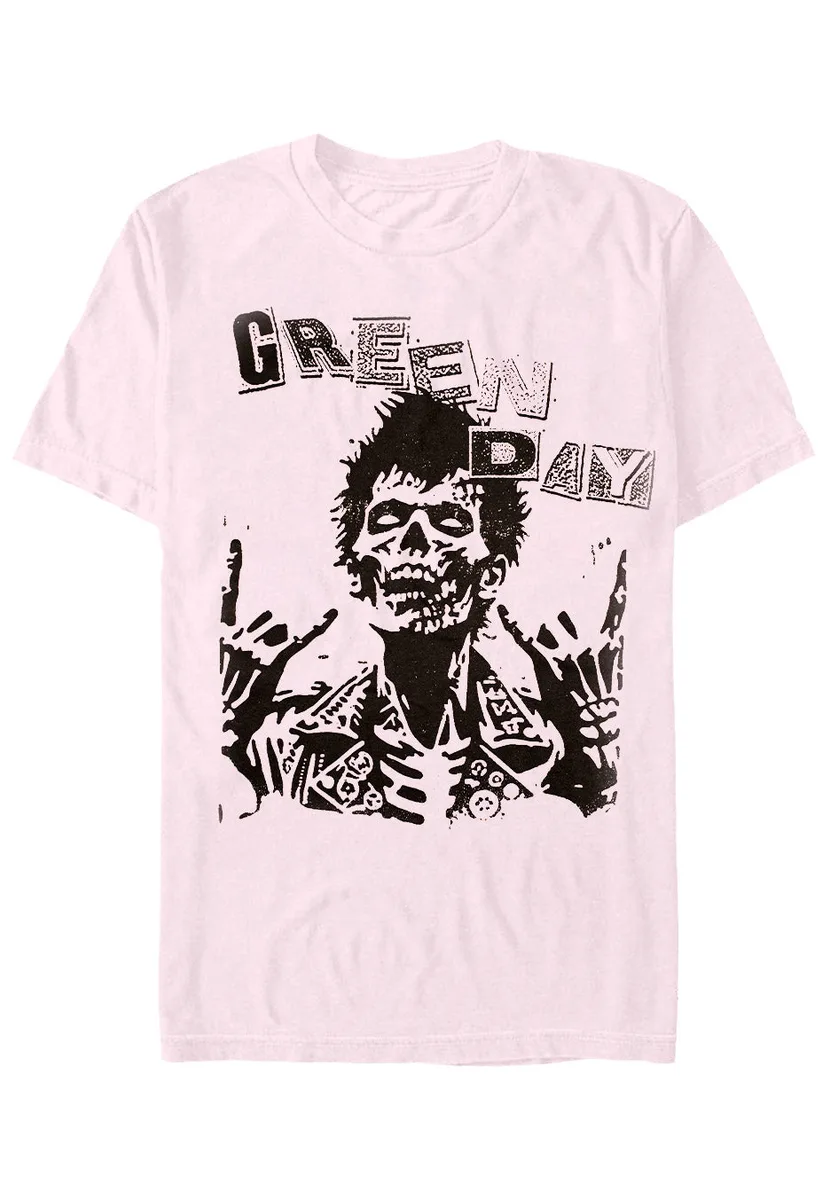 Green Day Billie Joe Zombie Pink T-Shirt
