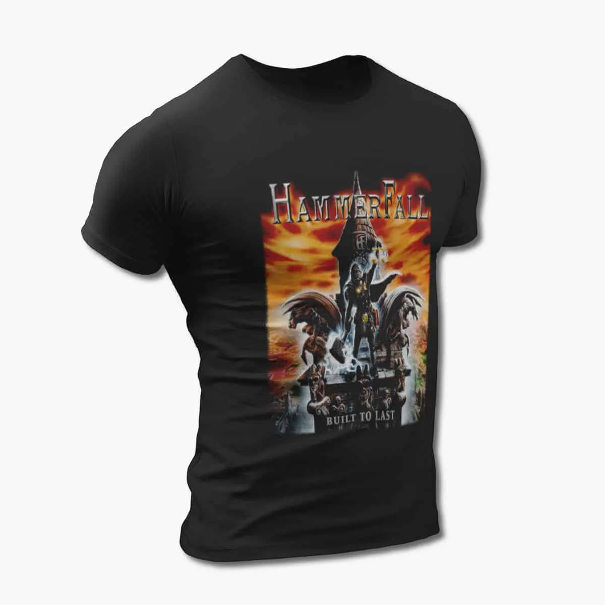 HammerFall Band T-Shirt, HammerFall Built To Last T-Shirt, Heavy Metal Merch