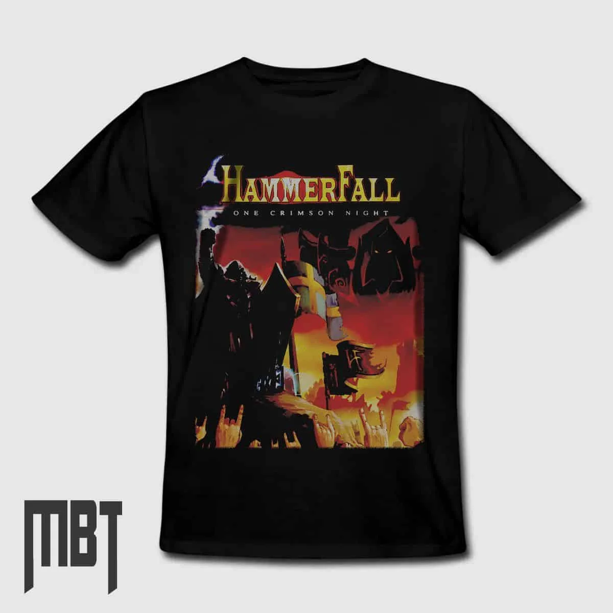 HammerFall Band T-Shirt, HammerFall One Crimson Night T-Shirt