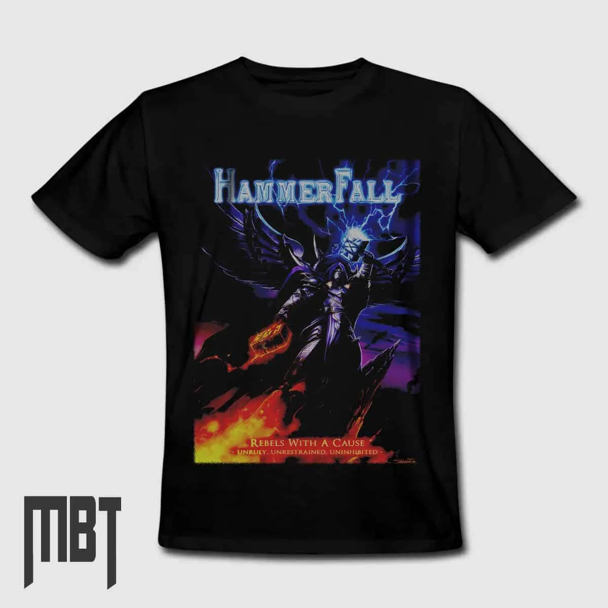 HammerFall Band T-Shirt, HammerFall Rebels With a Cause T-Shirt