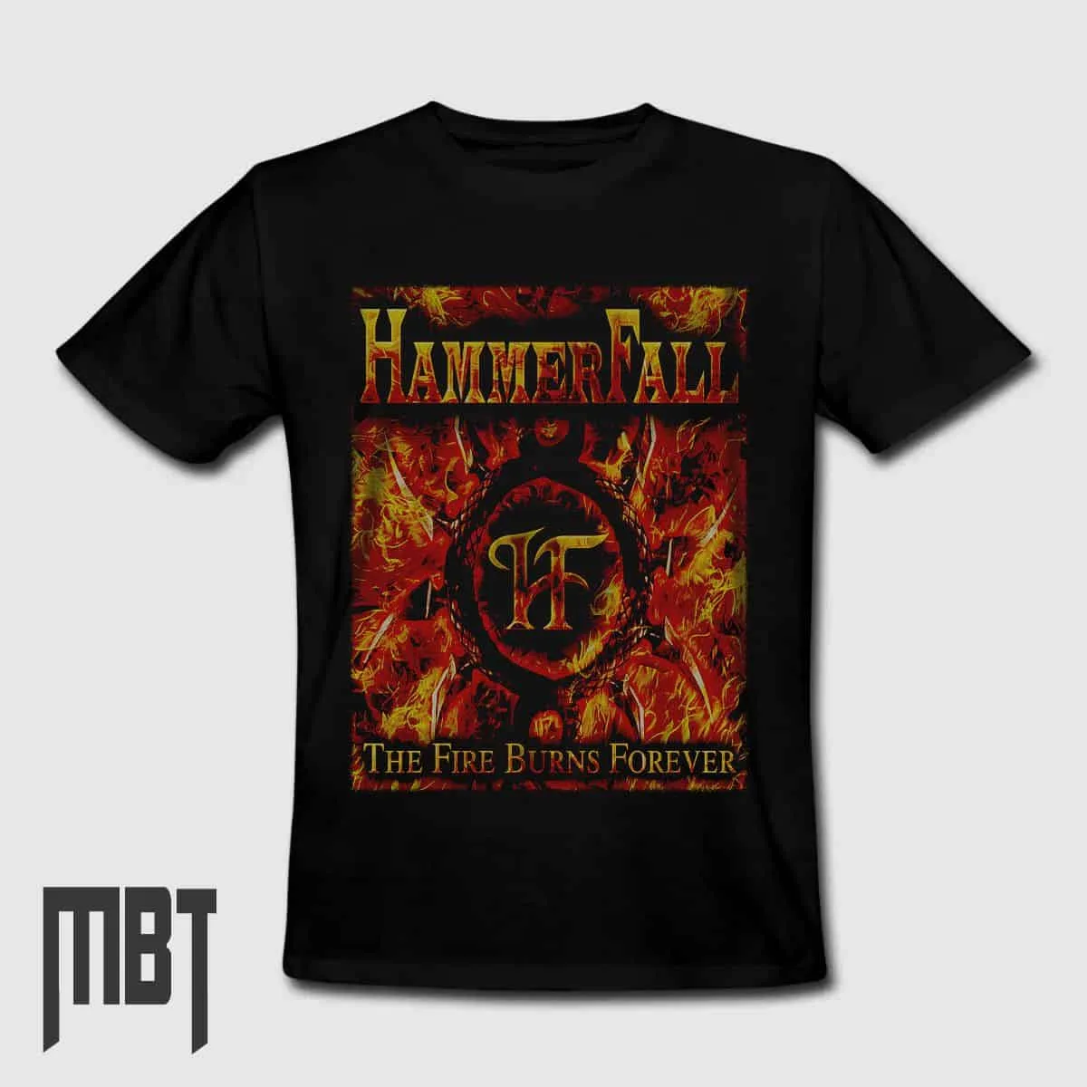 HammerFall Band T-Shirt, HammerFall The Fire Burns Forever T-Shirt