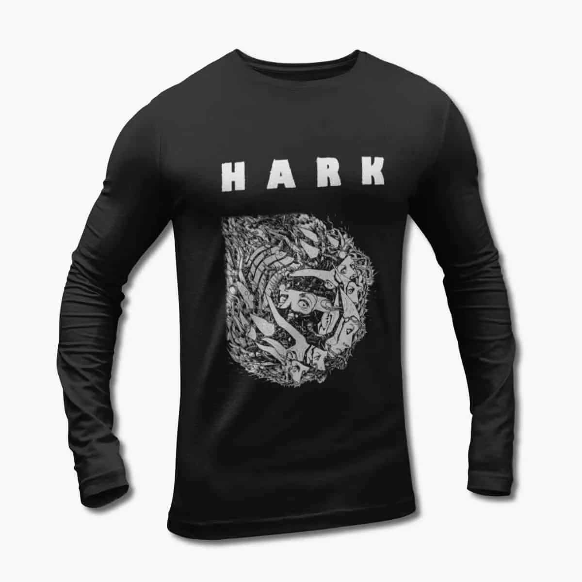 Hark Long Sleeve T-Shirt, Hark Machinations Artwork Black Longsleeve T-Shirt, Stoner Metal Merchandise