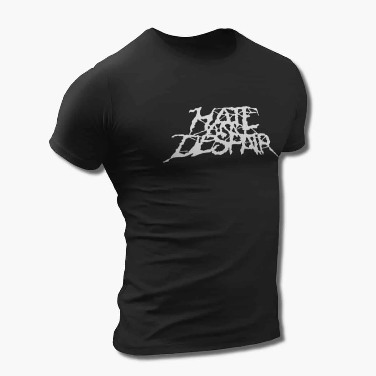 Hate and Despair Band T-Shirt, Hate and Despair Logo Black T-Shirt, Black Metal Merchandise