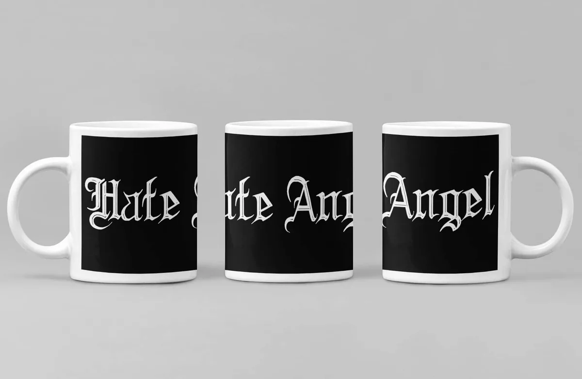Hate Angel Coffee Mug, Hate Angel Logo Coffee Mug