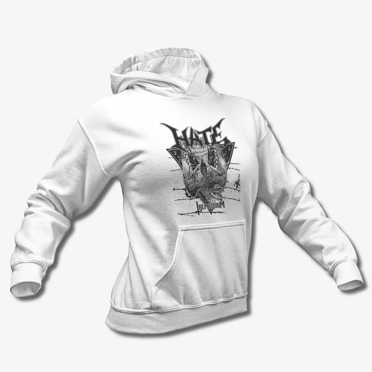 Hate Band Hoodie, Hate Tremendum Artwork Hooded Sweatshirt, Death Metal Merchandise