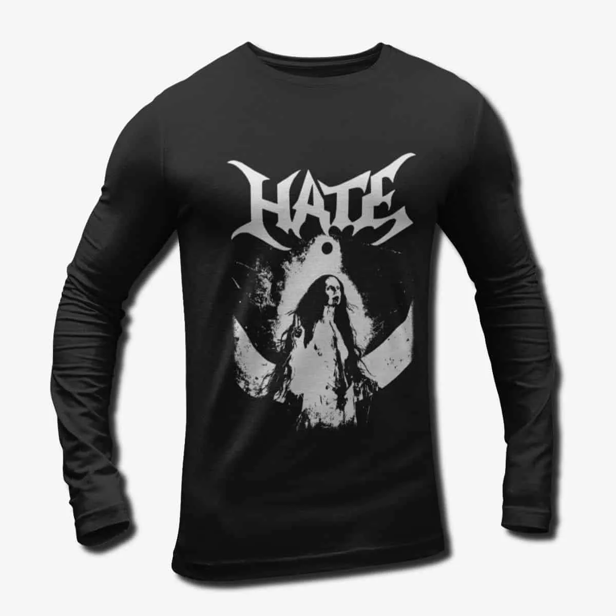 Hate Band Long Sleeve T-Shirt, Hate Solarflesh Artwork Longsleeve T-Shirt, Death Metal Merchandise