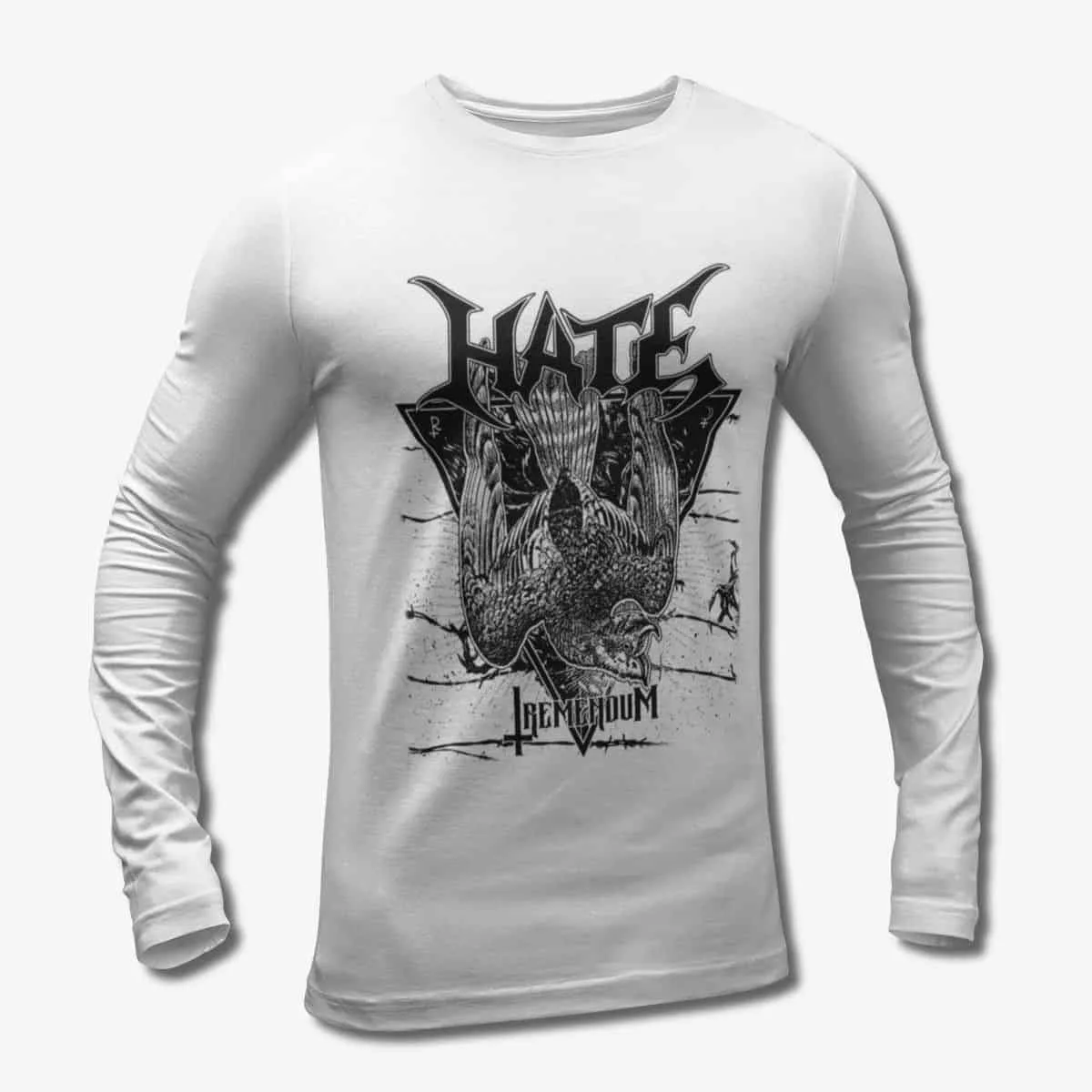 Hate Band Long Sleeve T-Shirt, Hate Tremendum Artwork Longsleeve T-Shirt, Death Metal Merchandise