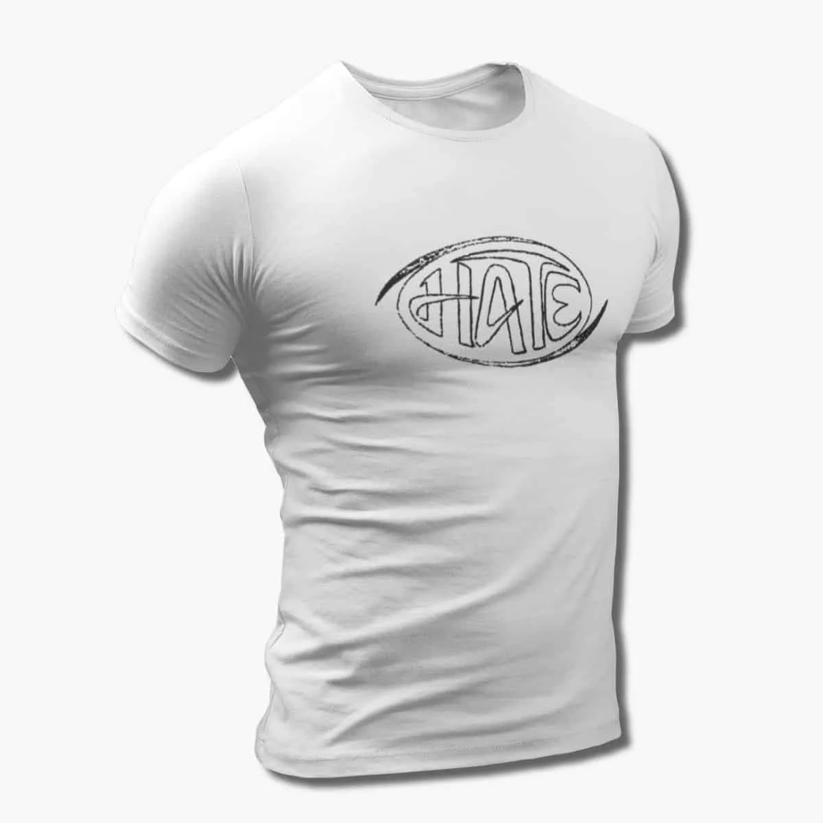 Hate Band T-Shirt, Hate Logo White T-Shirt, Death Metal Merchandise