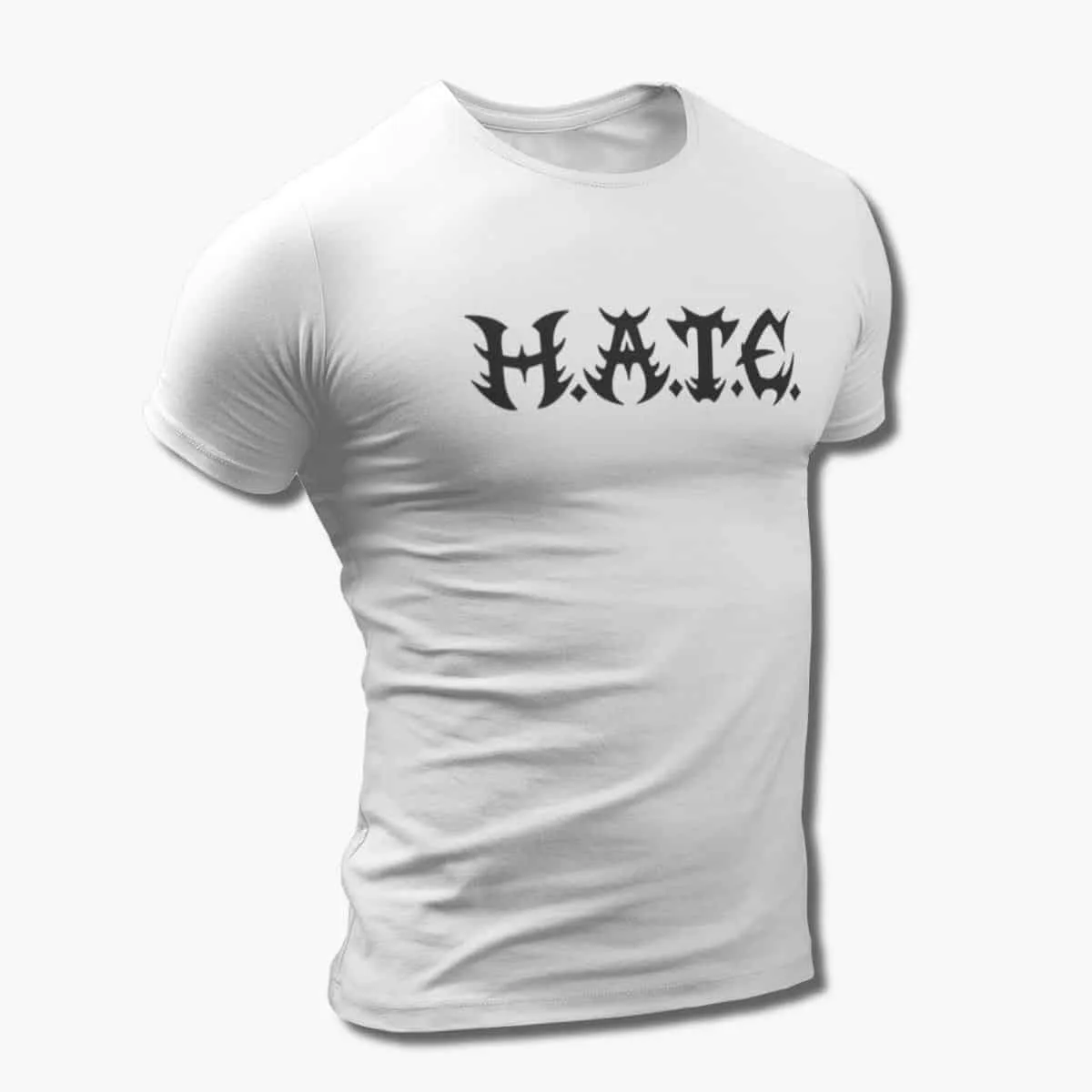 Hate Band T-Shirt, Hate Logo White T-Shirt, Thrash Metal Merchandise