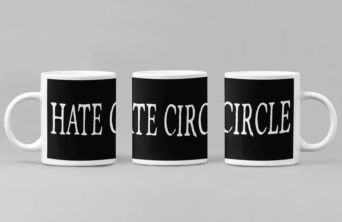 Hate Circle Coffee Mug, Hate Circle Logo Coffee Mug