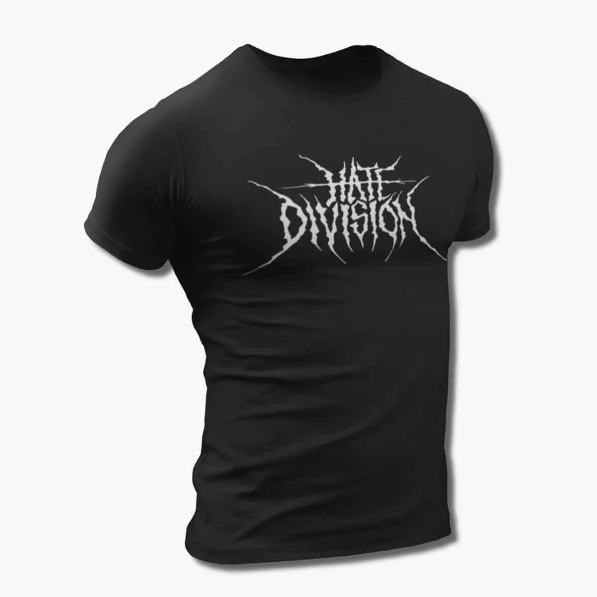 Hate Division Band T-Shirt, Hate Division Logo Black T-Shirt, Death Metal, Grindcore Merchandise