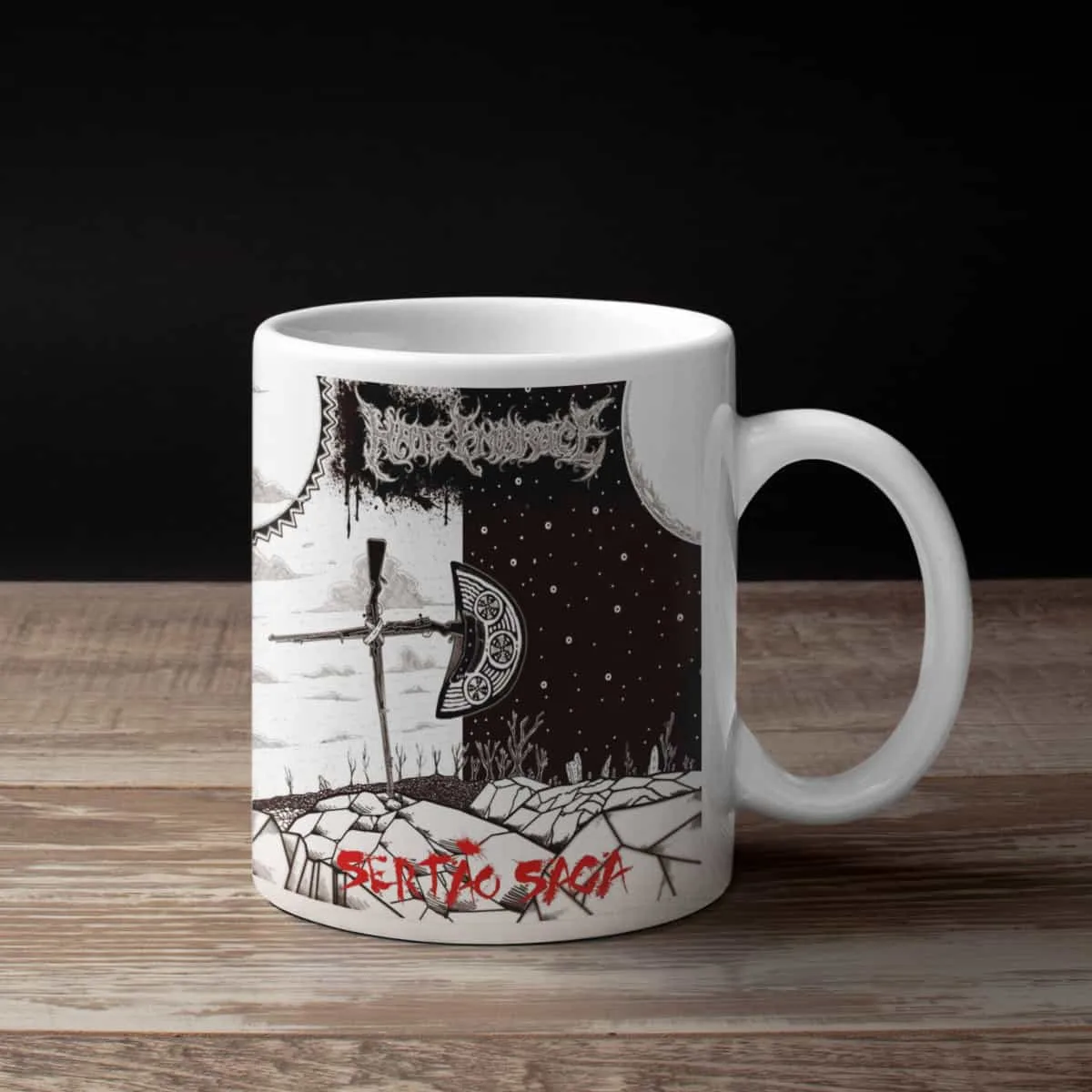 Hate Embrace Coffee Mug, Hate Embrace Sertão Saga Coffee Mug