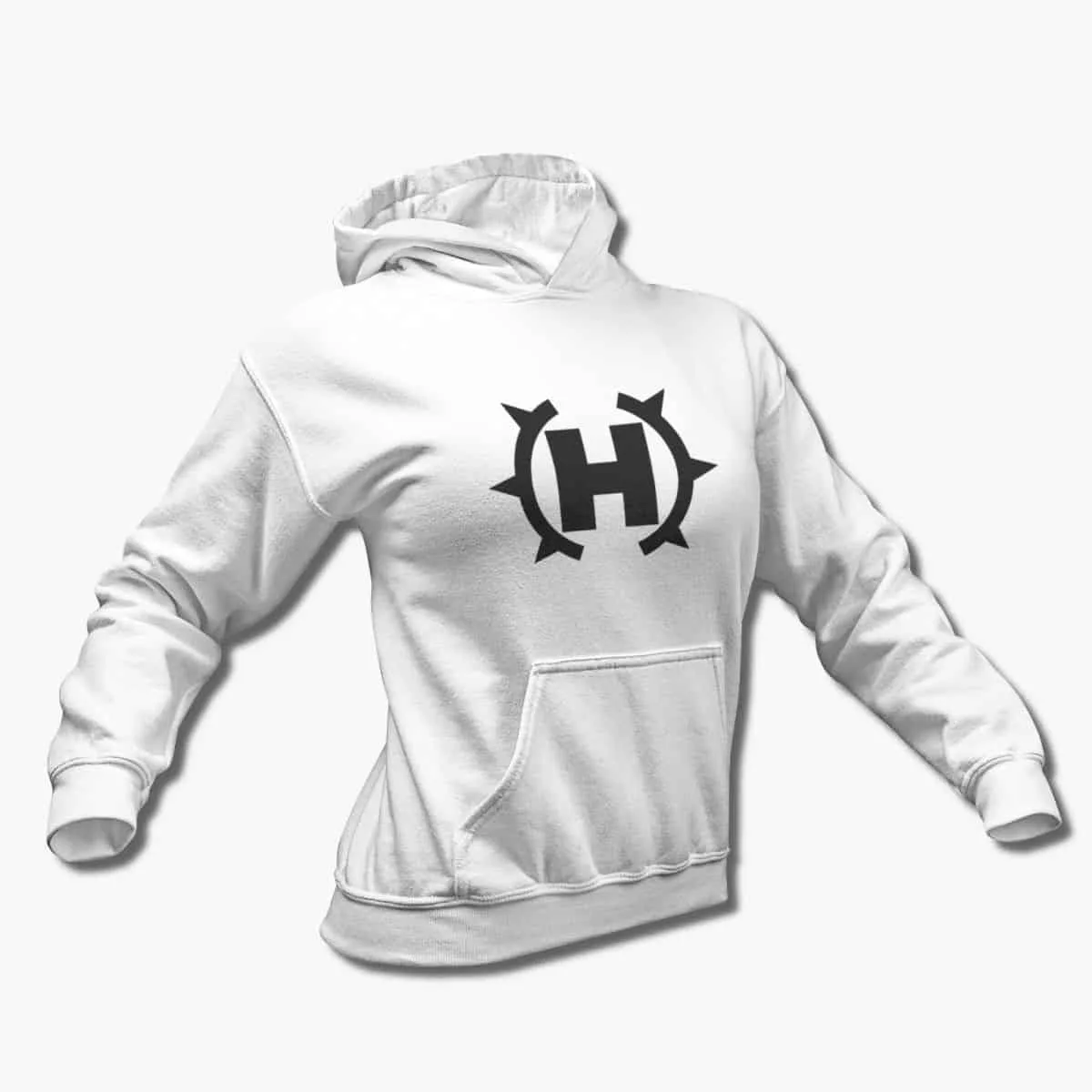 Hate Engine Band Hoodie, Hate Engine Logo White Hooded Sweatshirt, Groove Metal, Metalcore Merchandise