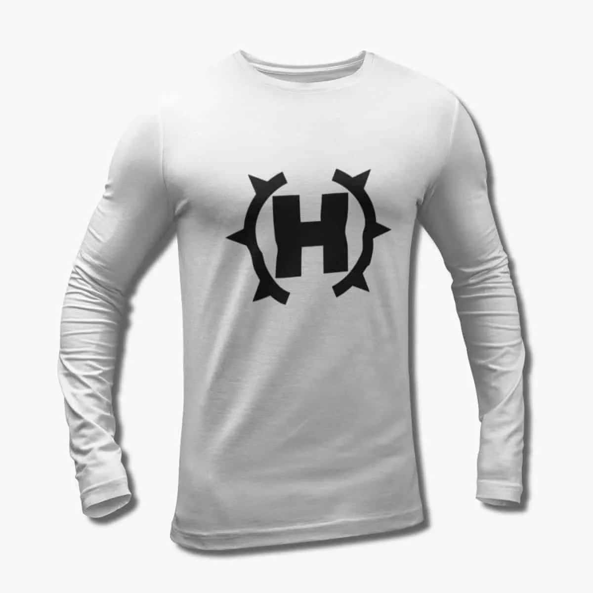 Hate Engine Band Long Sleeve T-Shirt, Hate Engine Logo White Longsleeve T-Shirt, Groove Metal, Metalcore Merchandise