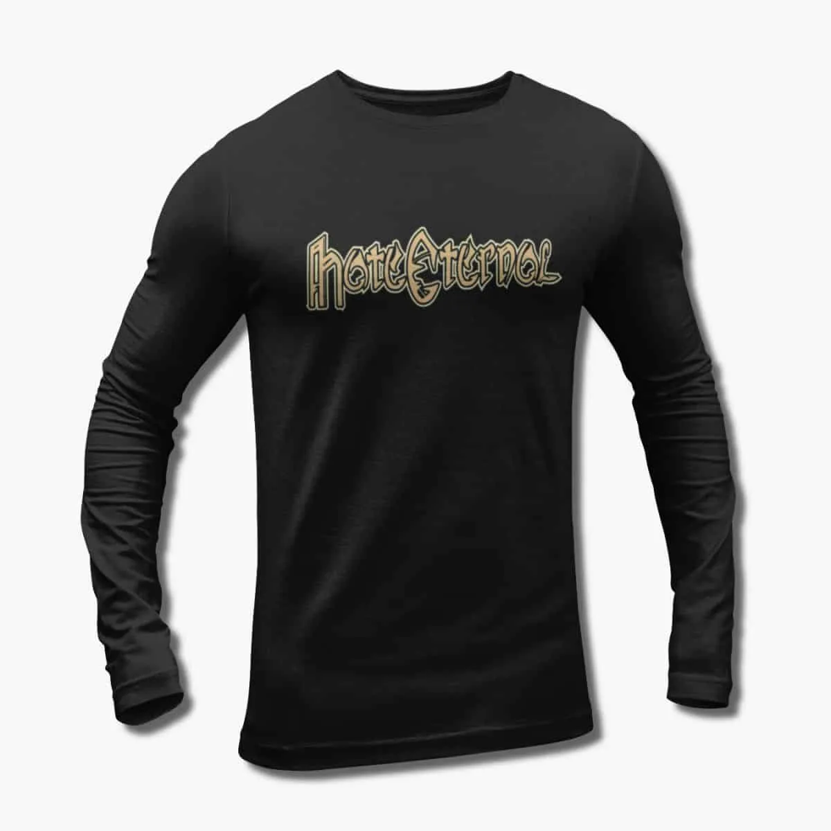 Hate Eternal Band Long Sleeve T-Shirt, Hate Eternal Logo Black Longsleeve T-Shirt, Death Metal Merchandise
