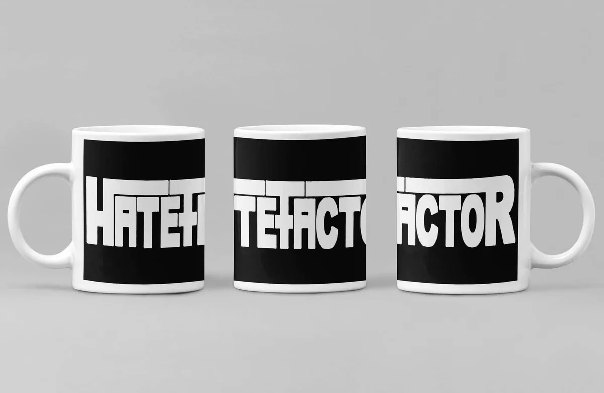 Hate Factor Coffee Mug, Hate Factor Logo Coffee Mug