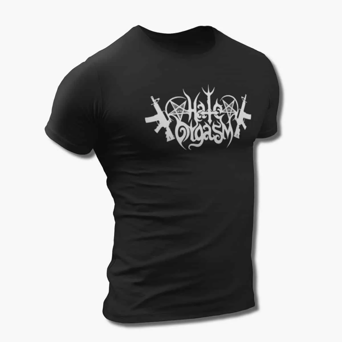 Hate Orgasm Band T-Shirt, Hate Orgasm Logo Black T-Shirt, Black Metal Merchandise