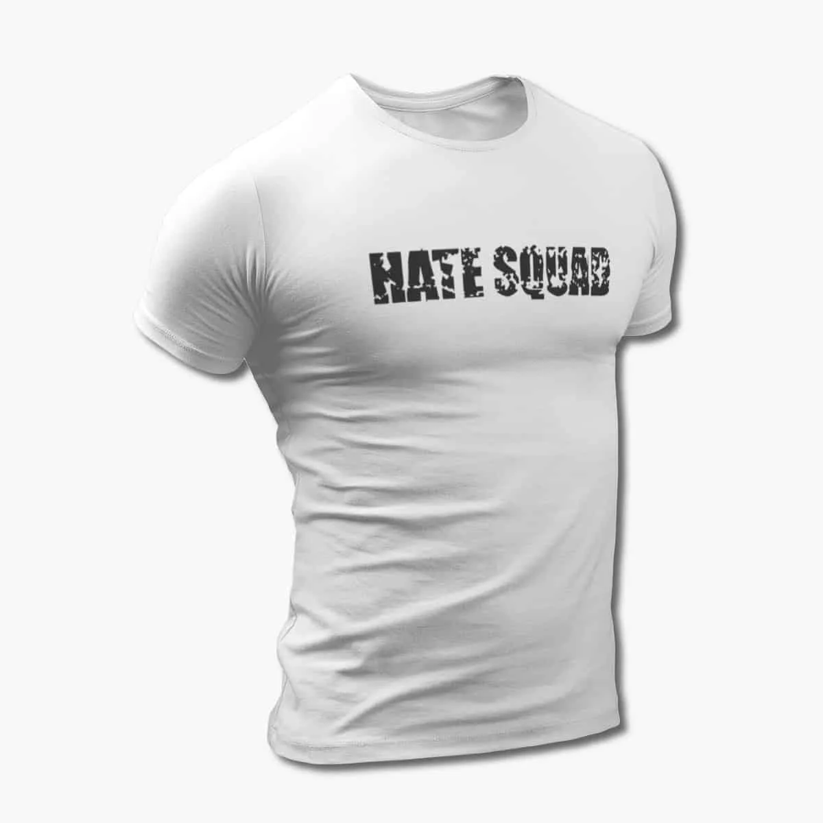 Hate Squad T-Shirt, Hate Squad Logo White T-Shirt, Thrash Metal Merchandise