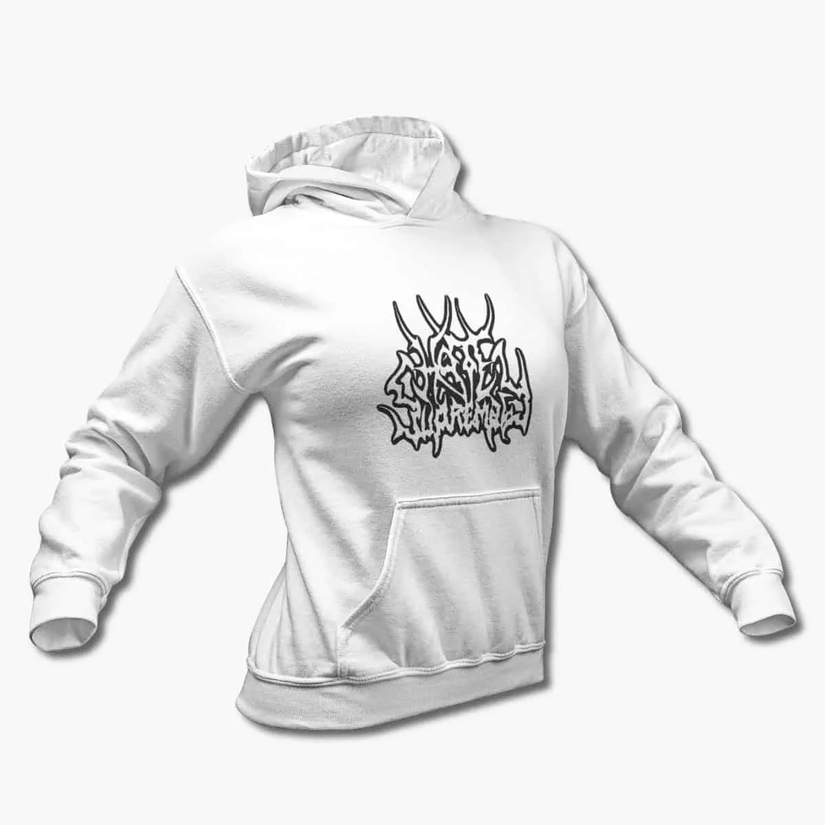 Hate Supremacy Hoodie, Hate Supremacy Logo White Hooded Sweatshirt, Death Metal Merchandise