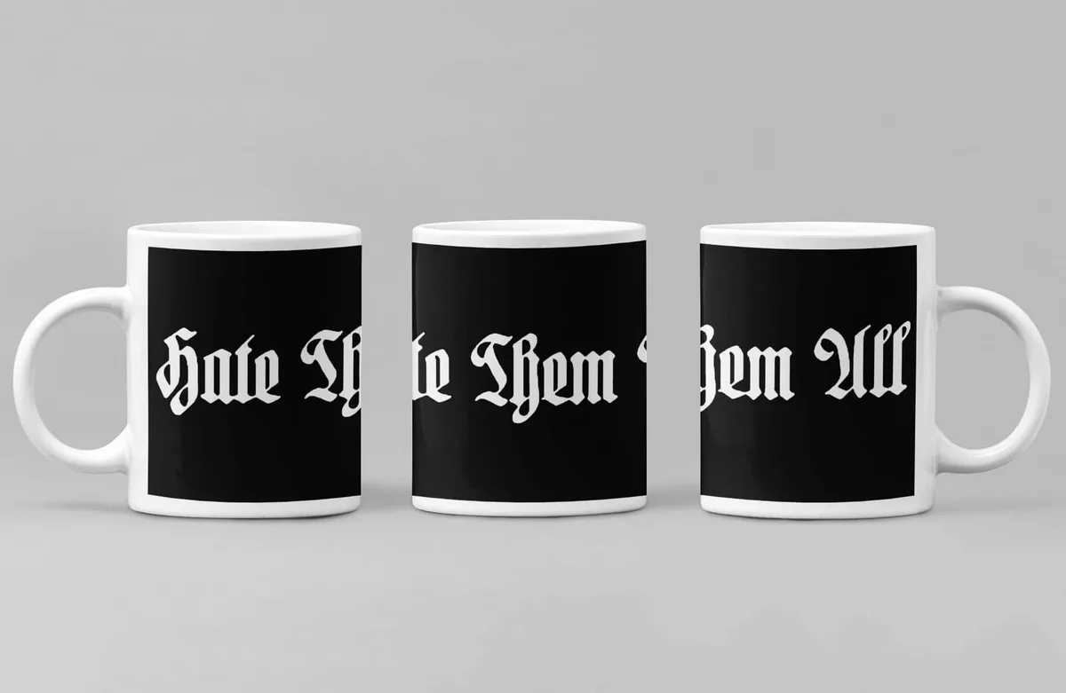 Hate Them All Coffee Mug, Hate Them All Logo Coffee Mug