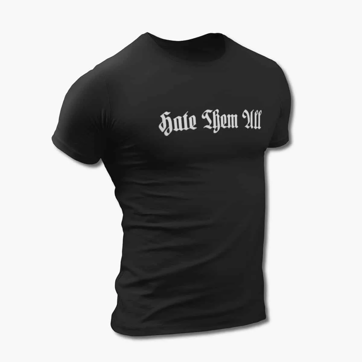 Hate Them All T-Shirt, Hate Them All Logo Black T-Shirt, Black Metal Merchandise