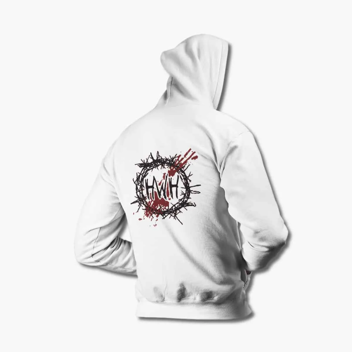Hate World Hero Zip Up Hoodie, Hate World Hero Logo White Zipper Hooded Sweatshirt, Metalcore Merchandise