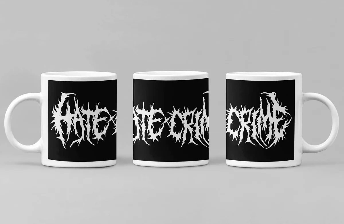 HateCrime Coffee Mug, HateCrime Logo Coffee Mug
