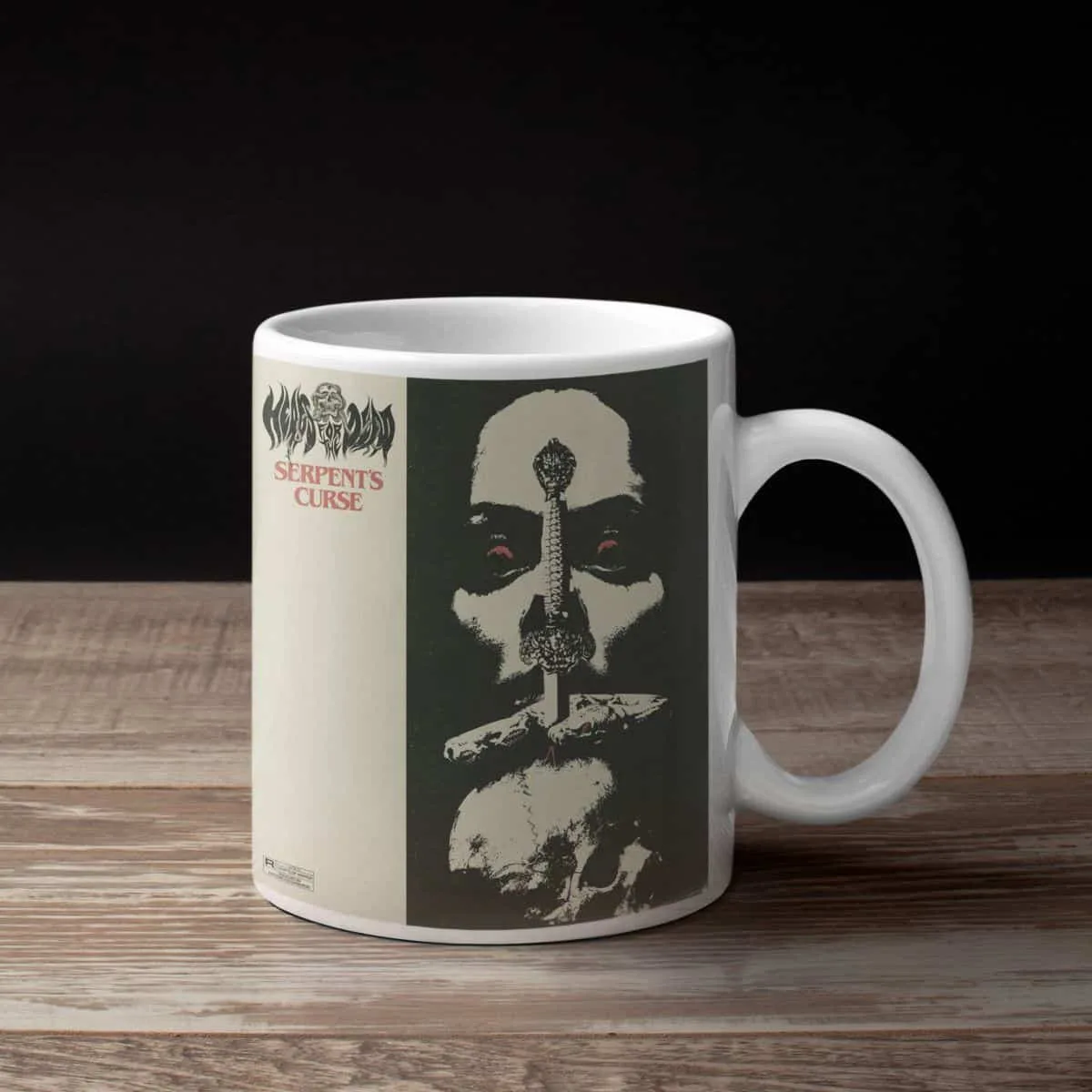 Heads for the Dead Band Coffee Mug, Heads for the Dead Serpent’s Curse Mug