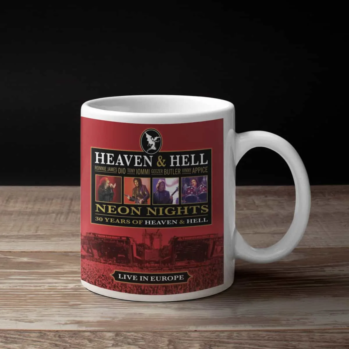Heaven &amp; Hell Coffee Mug, Heaven &amp; Hell Neon Nights Live In Europe Coffee Mug
