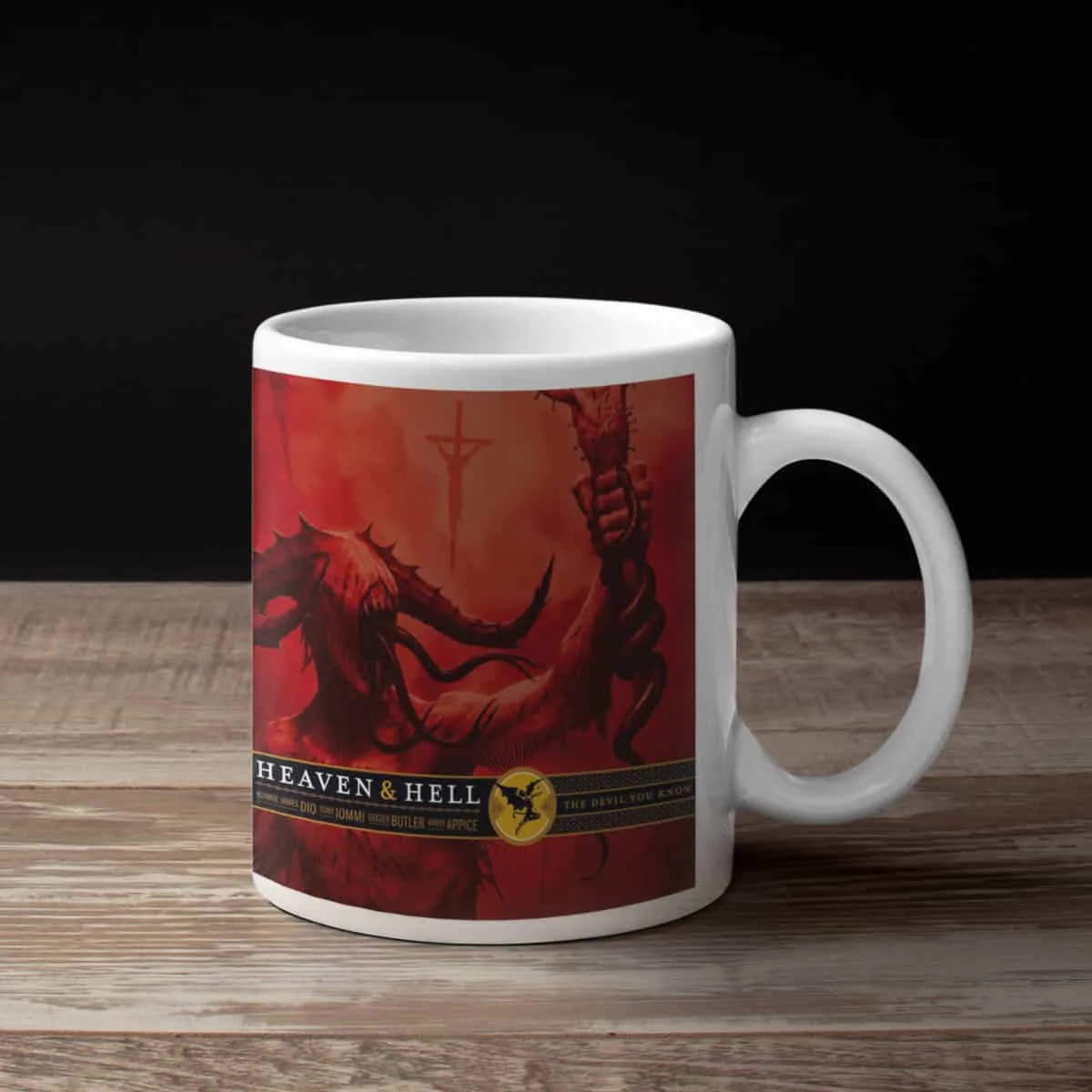 Heaven &amp; Hell Coffee Mug, Heaven &amp; Hell The Devil You Know Coffee Mug