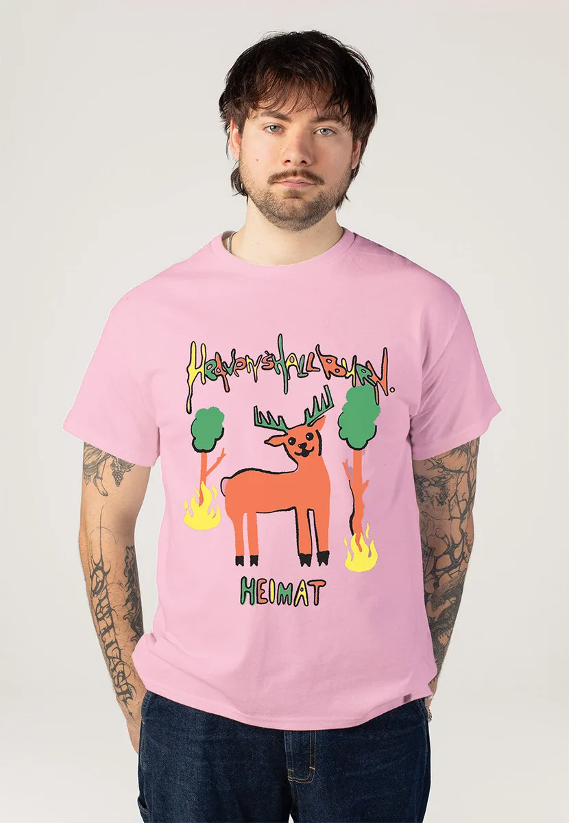 Heaven Shall Burn Hirsch Comic Pink T-Shirt