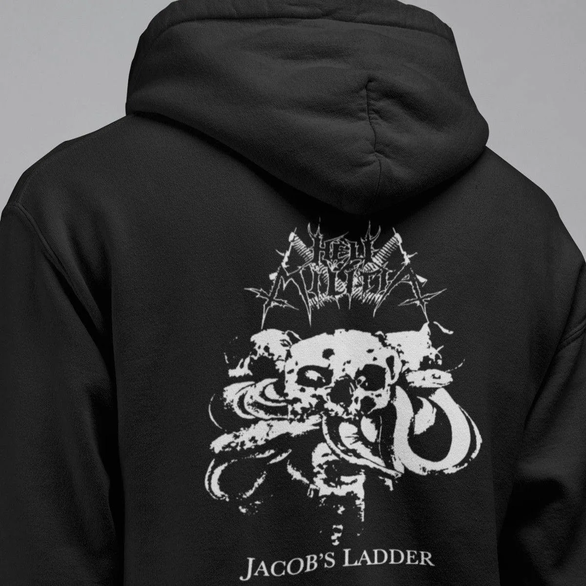 Hell Militia Band Hoodie, Hell Militia Jacob's Ladder Hooded Sweatshirt, Black Metal Merch