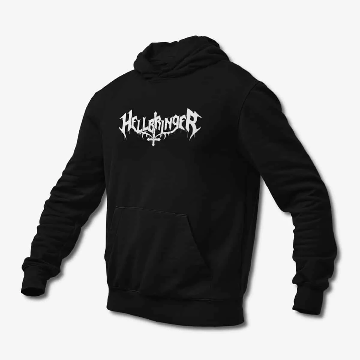 Hellbringer Hoodie, Hellbringer Band Logo Black Hoodie, Thrash Metal Merchandise