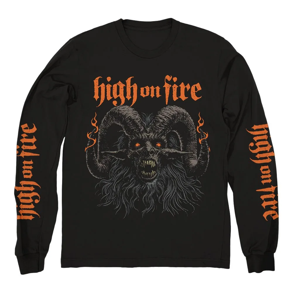 HIGH ON FIRE "Devil Head - Ochre" Longsleeve Long Sleeve