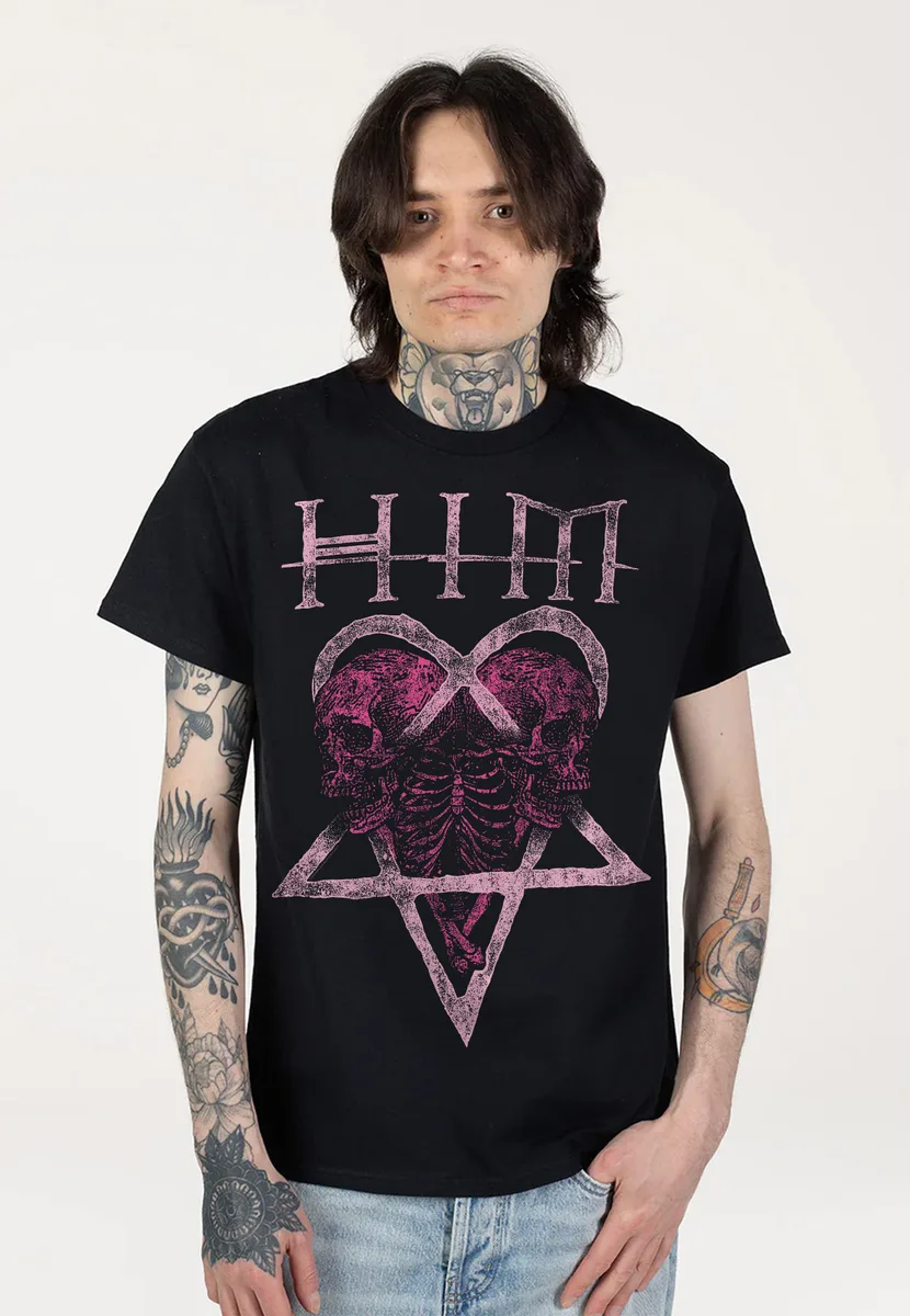 HIM Pink Skullheart T-Shirt