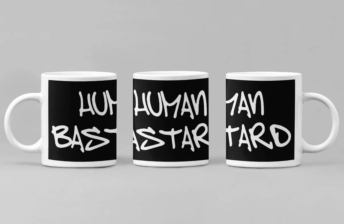Human Bastard Coffee Mug, Human Bastard Logo Coffee Mug