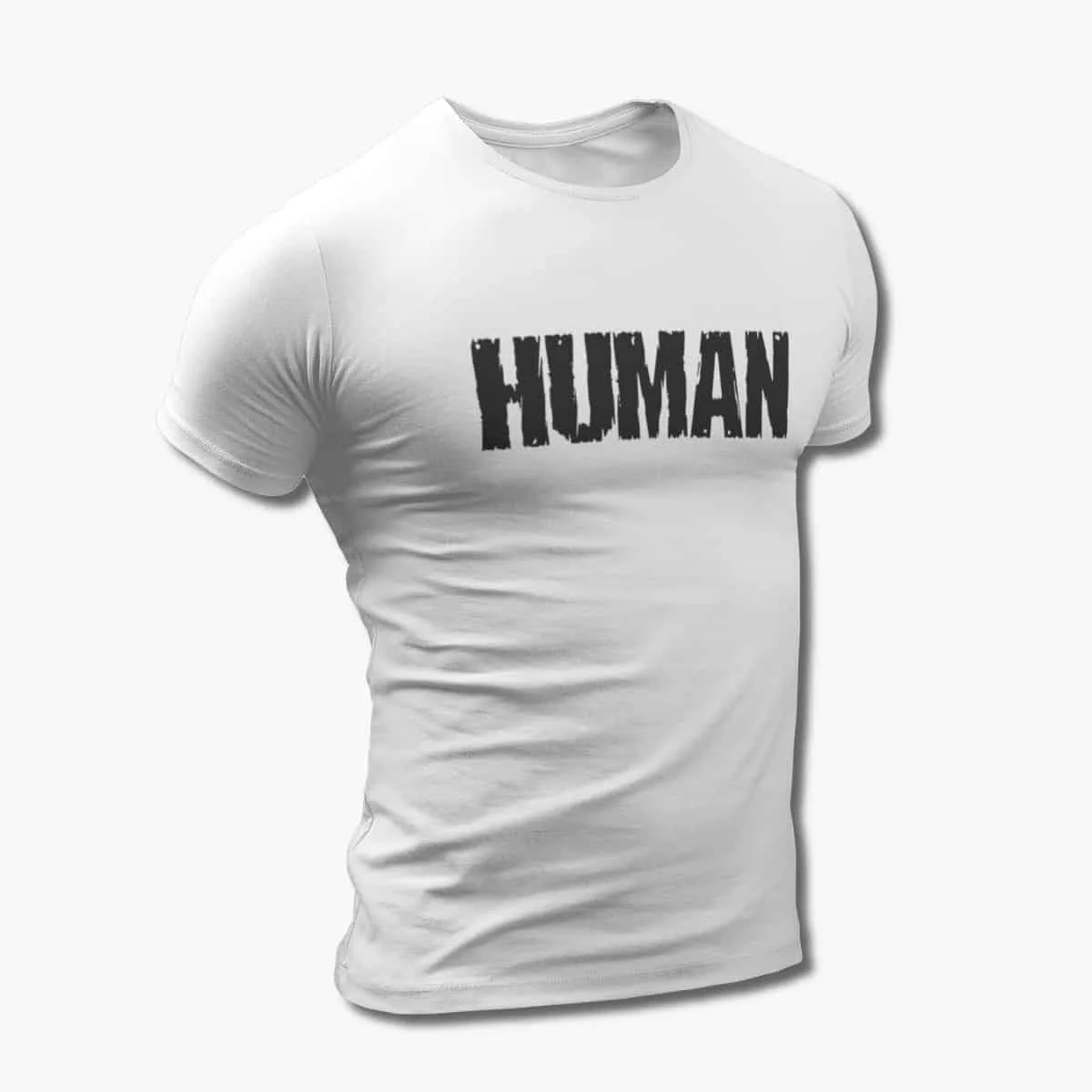 Human T-Shirt, Human Logo White T-Shirt, Thrash Metal Merchandise
