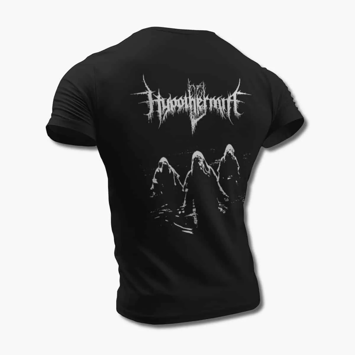 Hypothermia Band T-Shirt, Hypothermia Artwork Black T-Shirt, Black Metal Merchandise