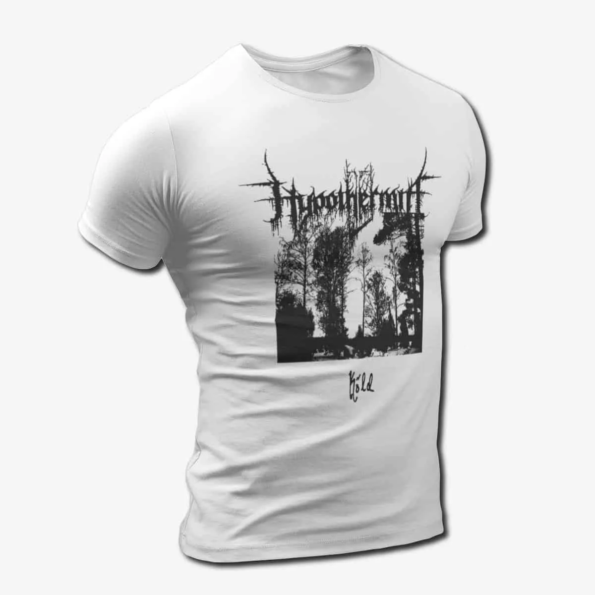 Hypothermia Band T-Shirt, Hypothermia Köld Artwork T-Shirt, Black Metal Merch