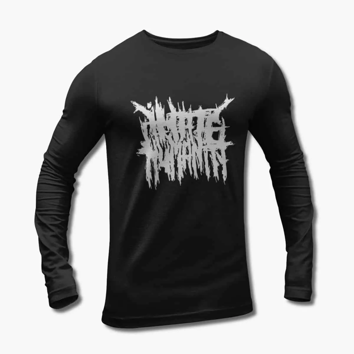 I Hate Humanity Long Sleeve T-Shirt, I Hate Humanity Logo Black Longsleeve T-Shirt, Brutal Death Metal Merchandise