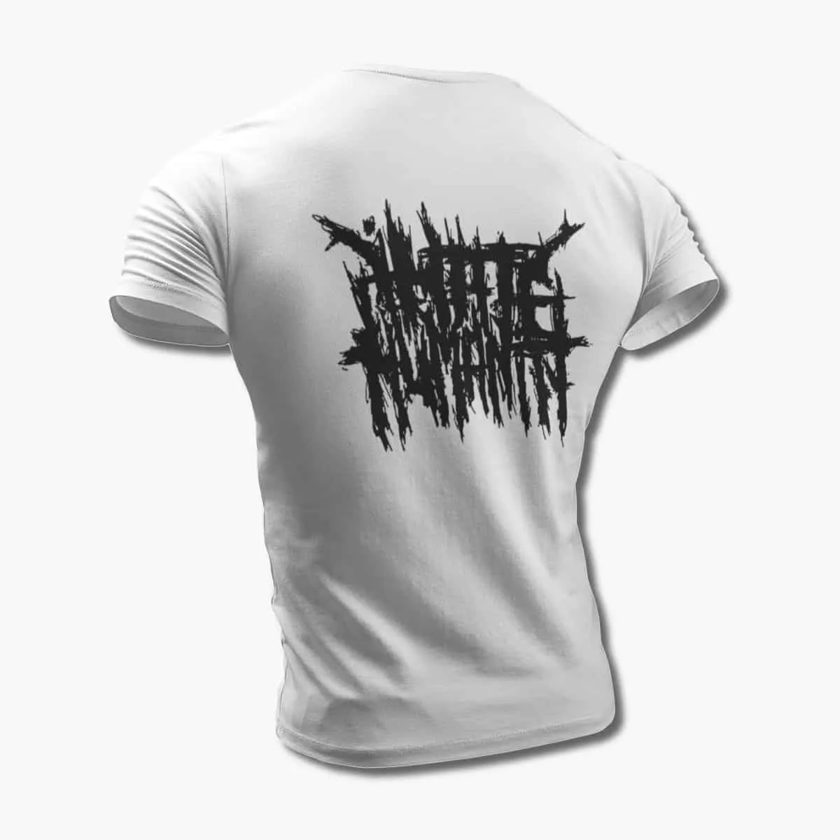 I Hate Humanity T-Shirt, I Hate Humanity Logo White T-Shirt, Brutal Death Metal Merchandise