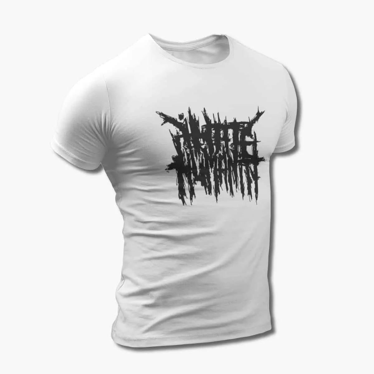 I Hate Humanity T-Shirt, I Hate Humanity Logo White T-Shirt, Brutal Death Metal Merchandise