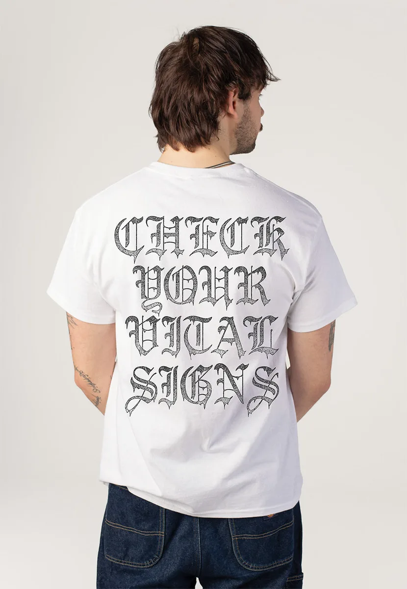 I Killed The Prom Queen Vitals White T-Shirt