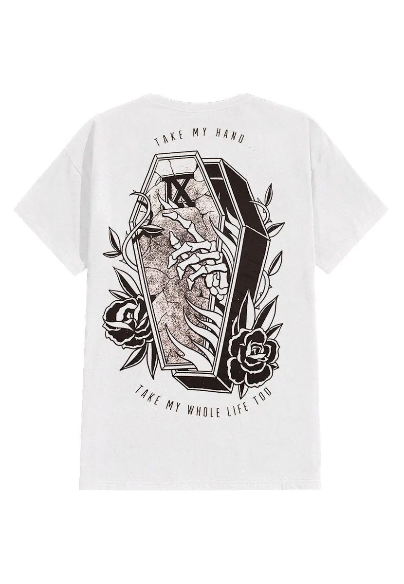 Ice Nine Kills Take My Hand Coffin White T-Shirt